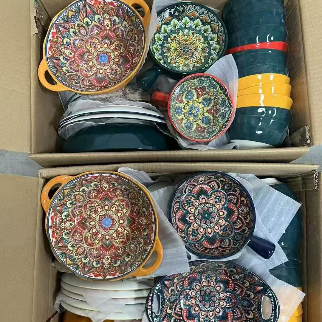 Bohemian ceramic tableware